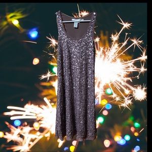 Max Studio Soft Brown Sequin Dress